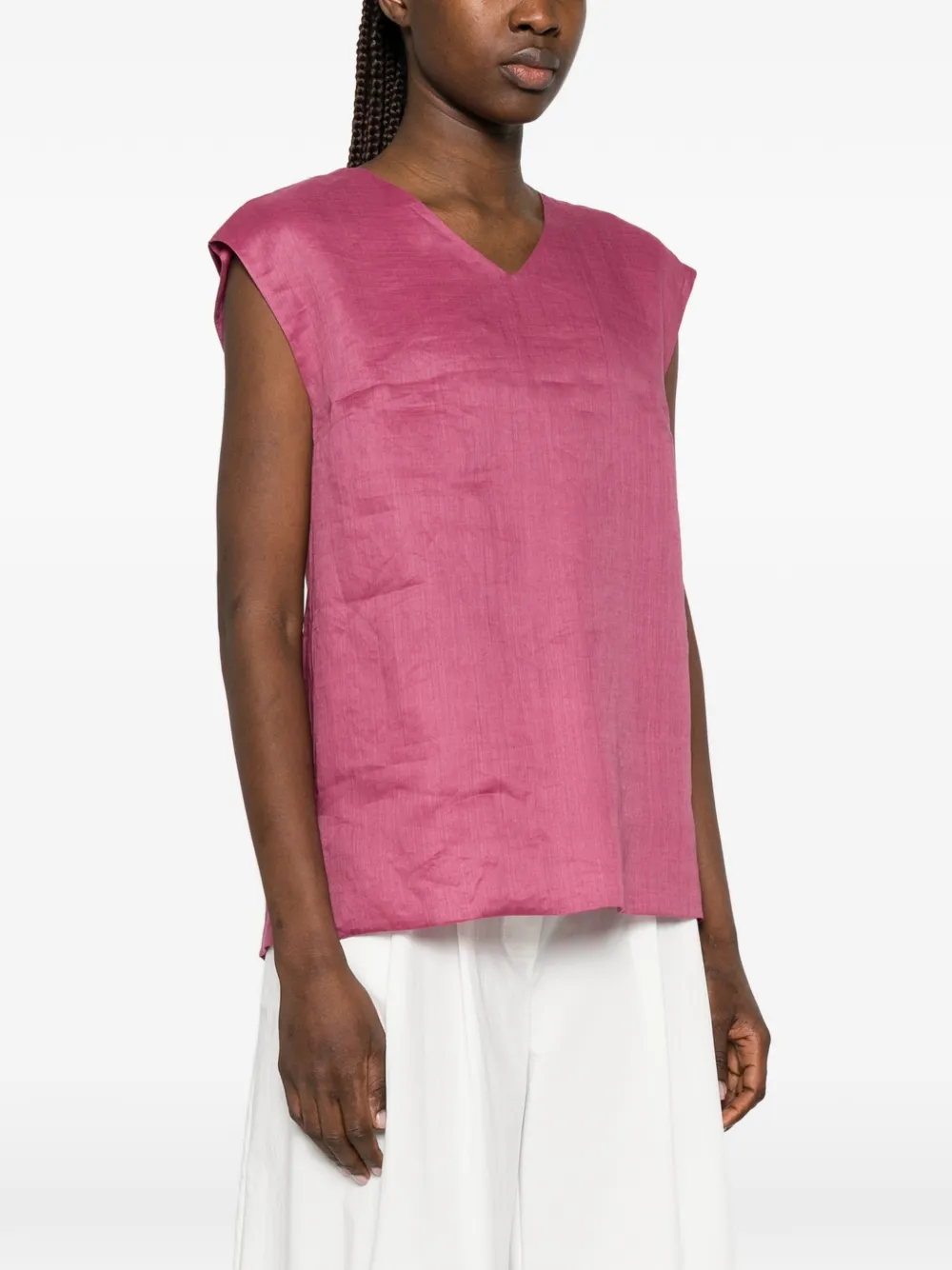 'S Max Mara Top met V-hals Roze