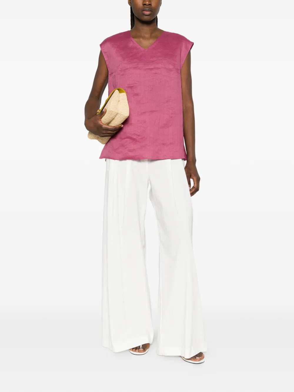 'S Max Mara Top met V-hals Roze