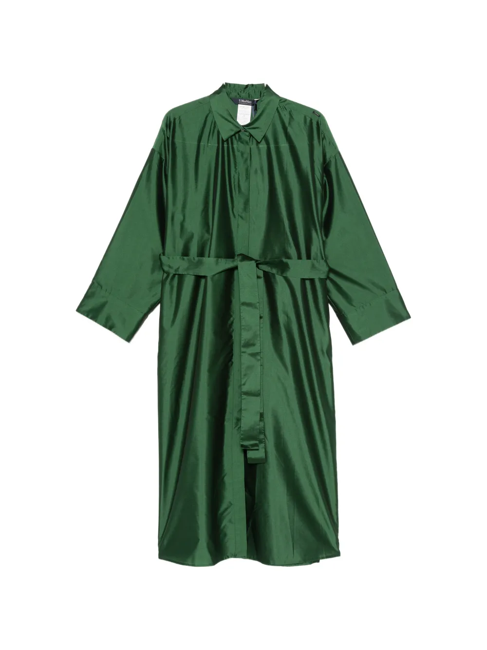 'S Max Mara Smmanna belted shirt midi dress - Verde