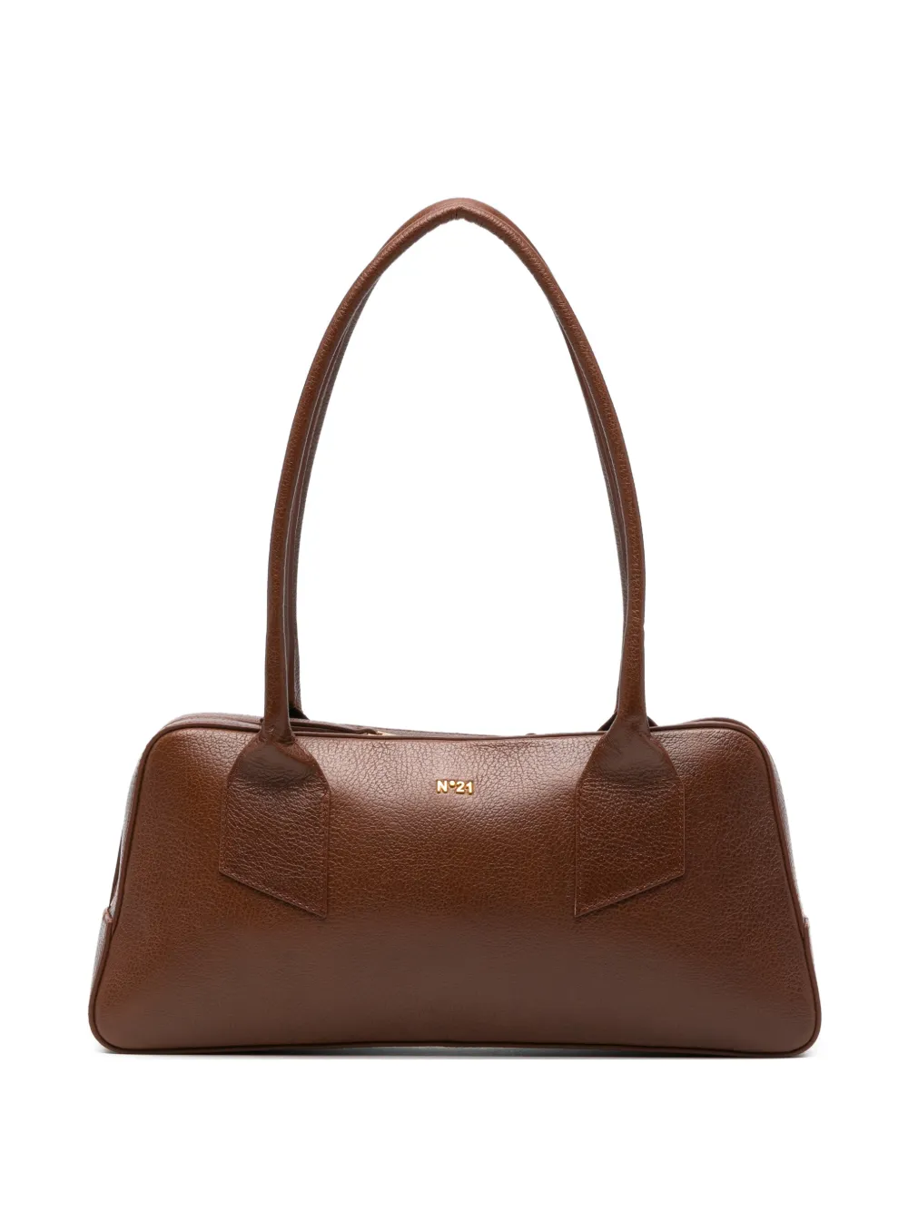 Nº21 Malibu grained shoulder bag - Marrone