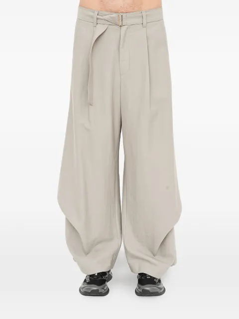SONGZIO bias-drape palazzo pants