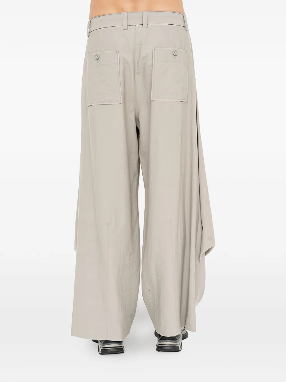  Songzio Bias-drape Palazzo Pants - Toni Neutri 