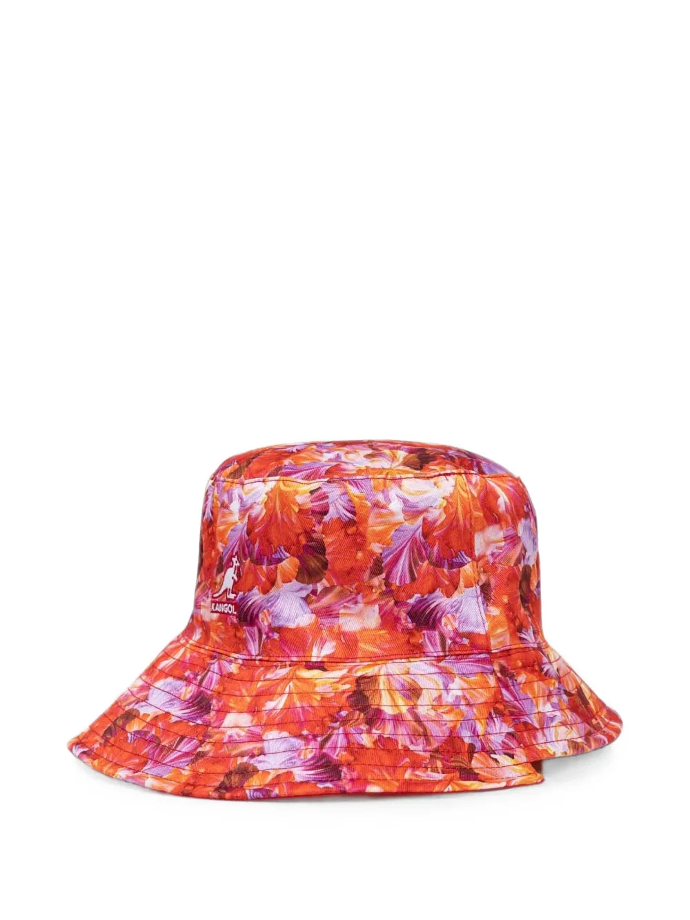 Kangol Vissershoed met bloemenprint Rood