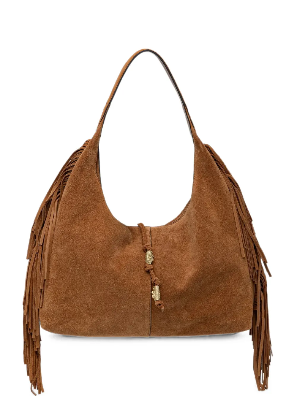 Pedro Del Hierro fringe-detail suede tote bag - Marrone