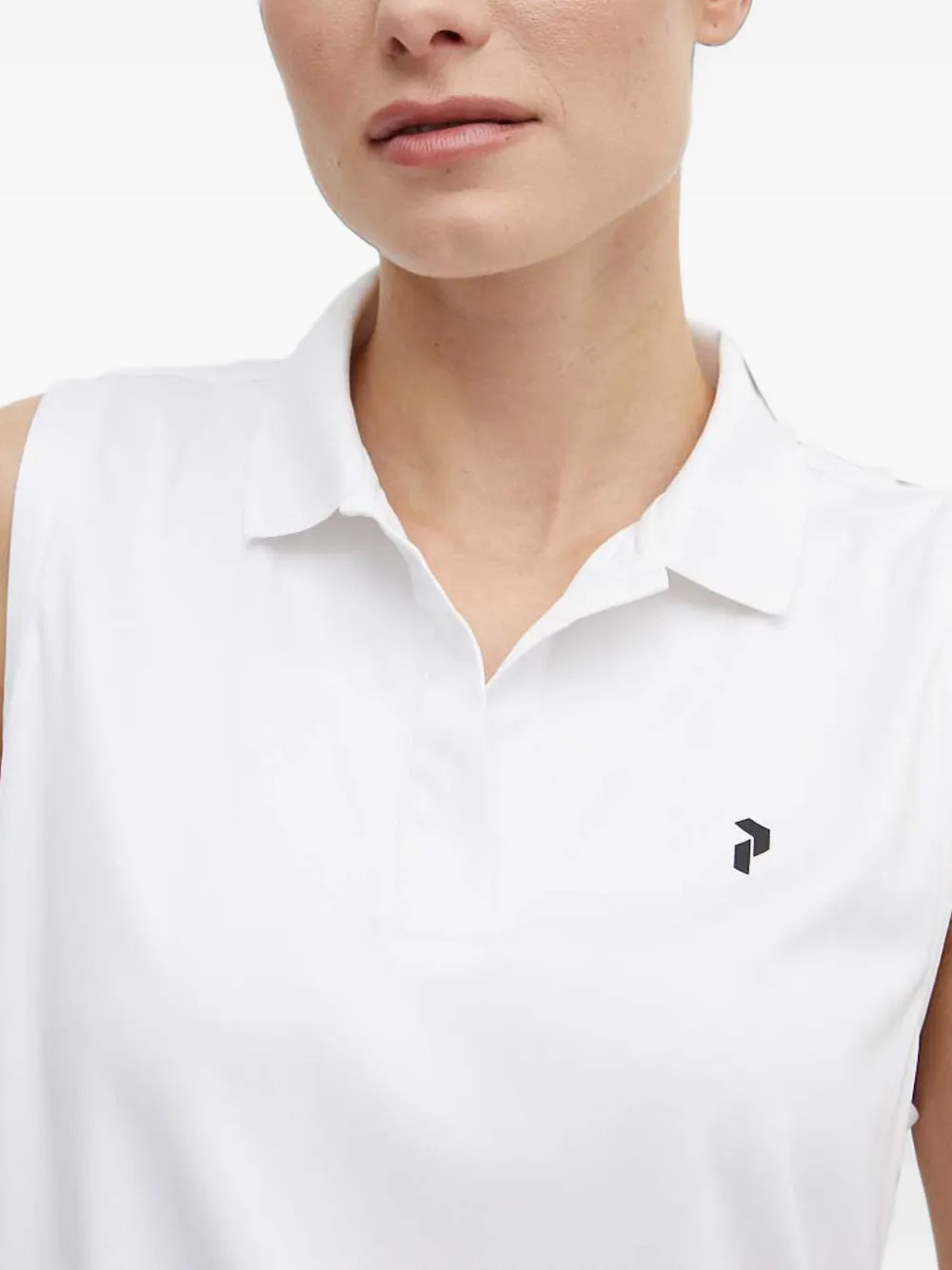 Peak Performance Mouwloze polotop met logo Wit