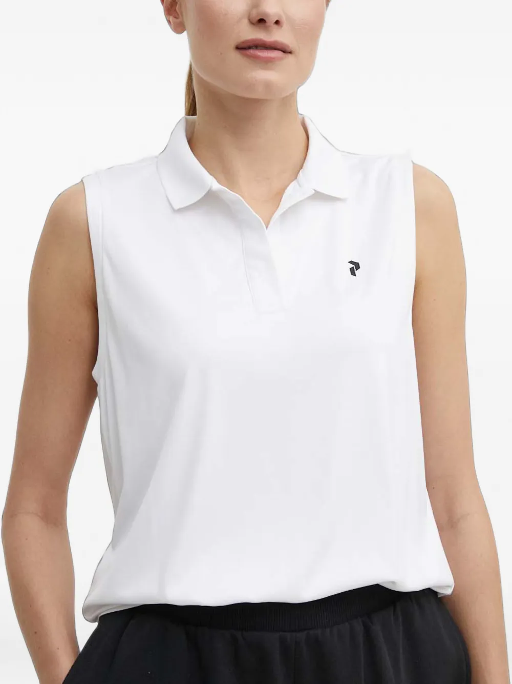 Peak Performance Mouwloze polotop met logo Wit