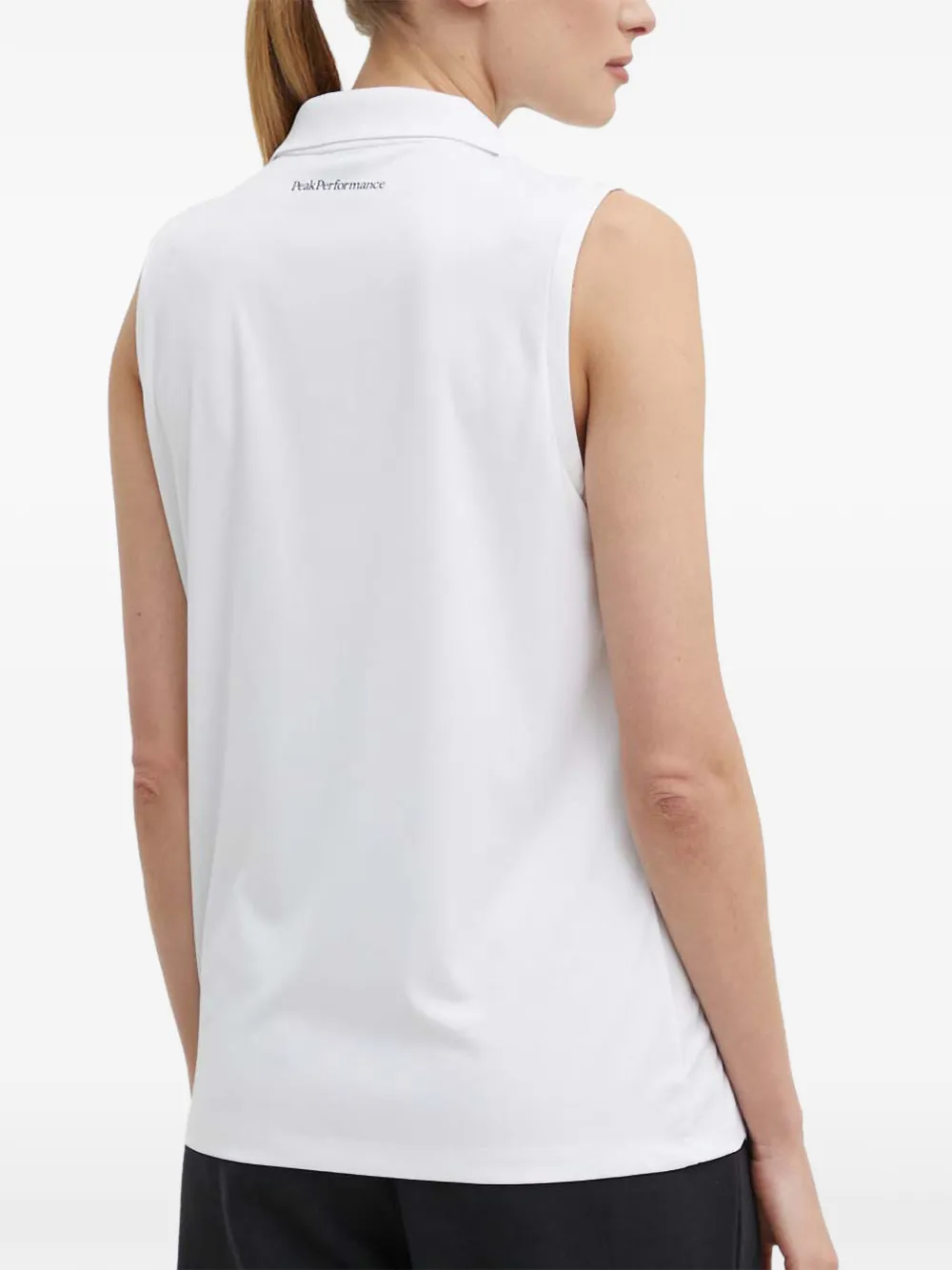 Peak Performance Mouwloze polotop met logo Wit