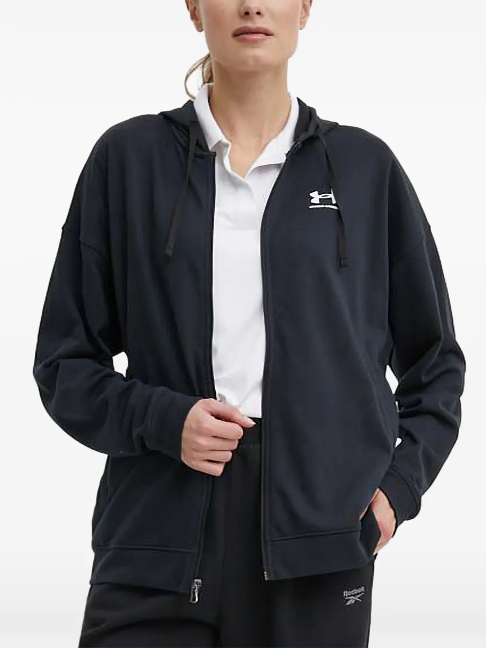 Peak Performance Sleeveless Logo Polo Top In White