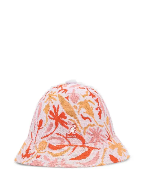 Kangol floral-intarsia bucket hat