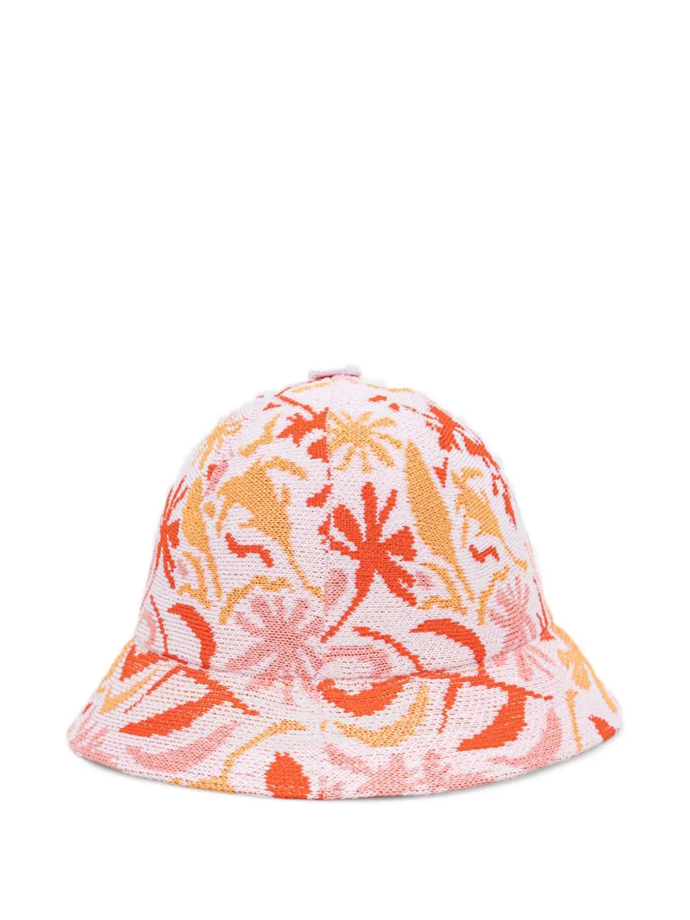Kangol Vissershoed met bloemen-intarsia Roze