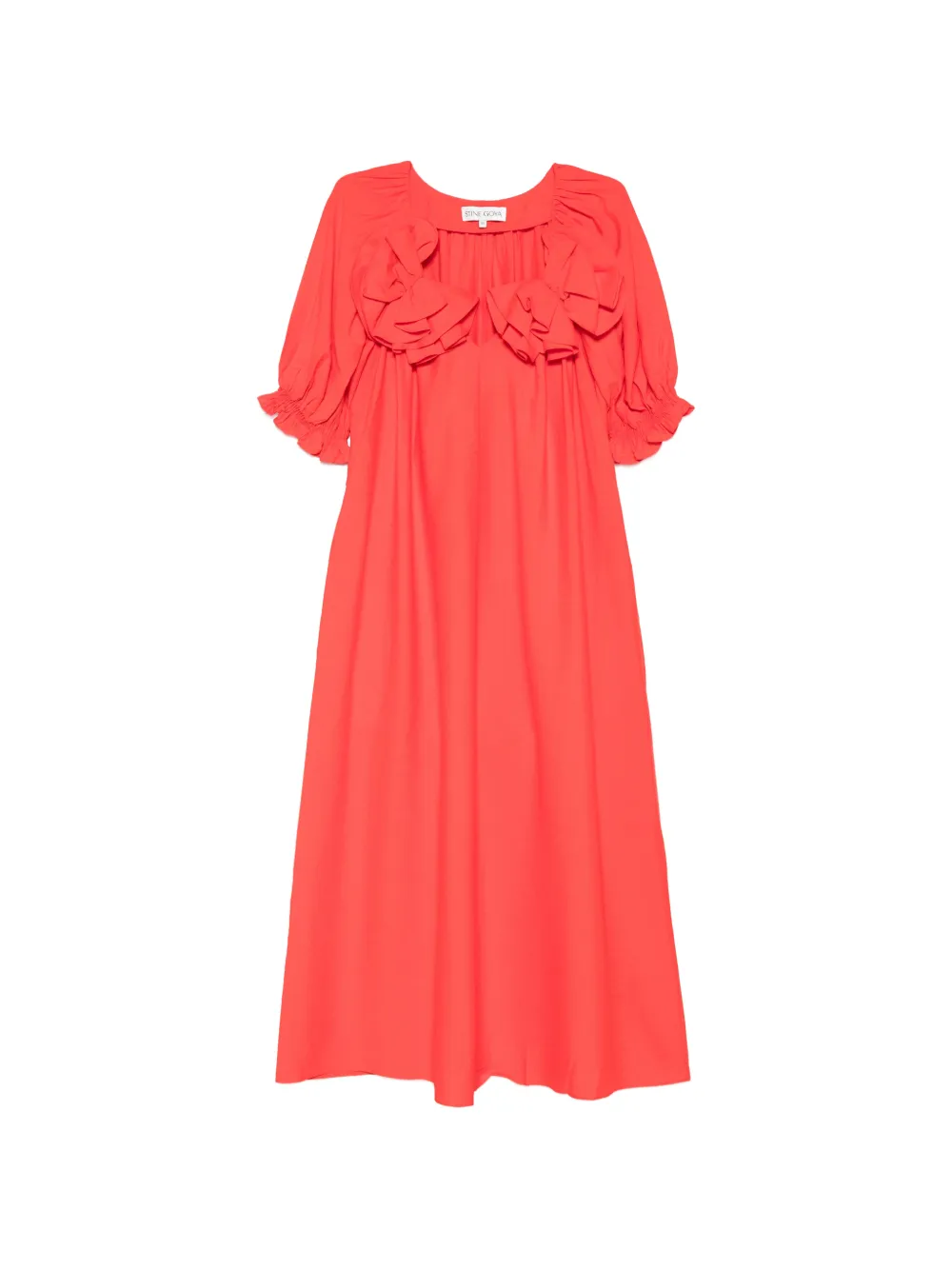Stine Goya ruffled midi dress - Rosso
