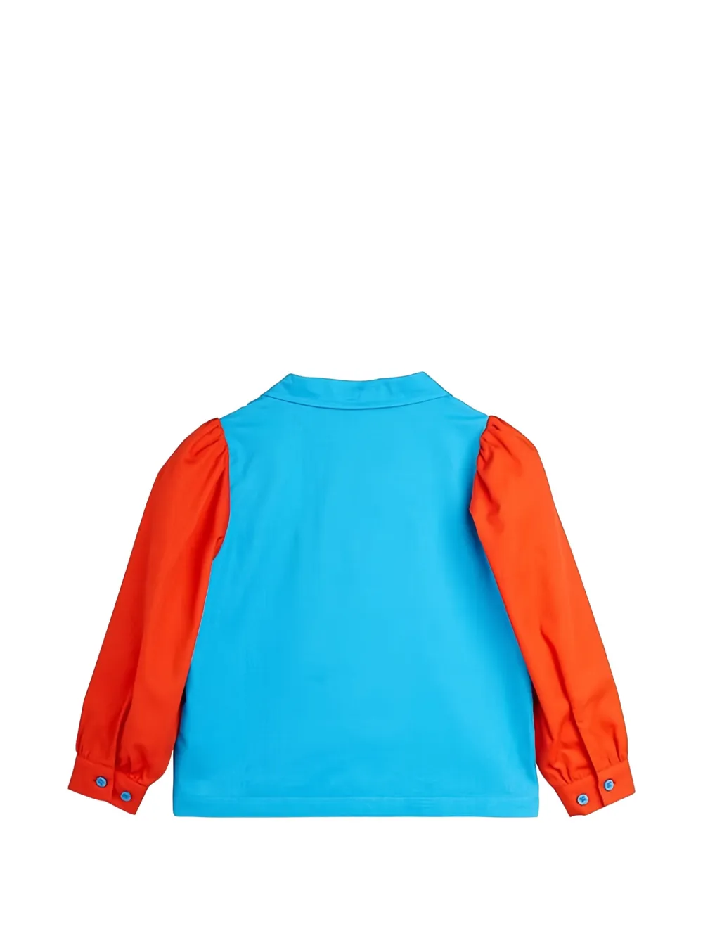  Mini Rodini Camisa Con Logo Bordado - Azul 