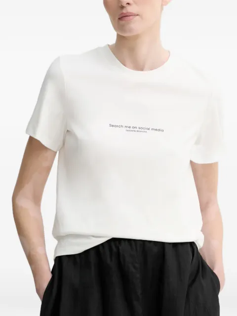 Isabelle Blanche playera con eslogan estampado