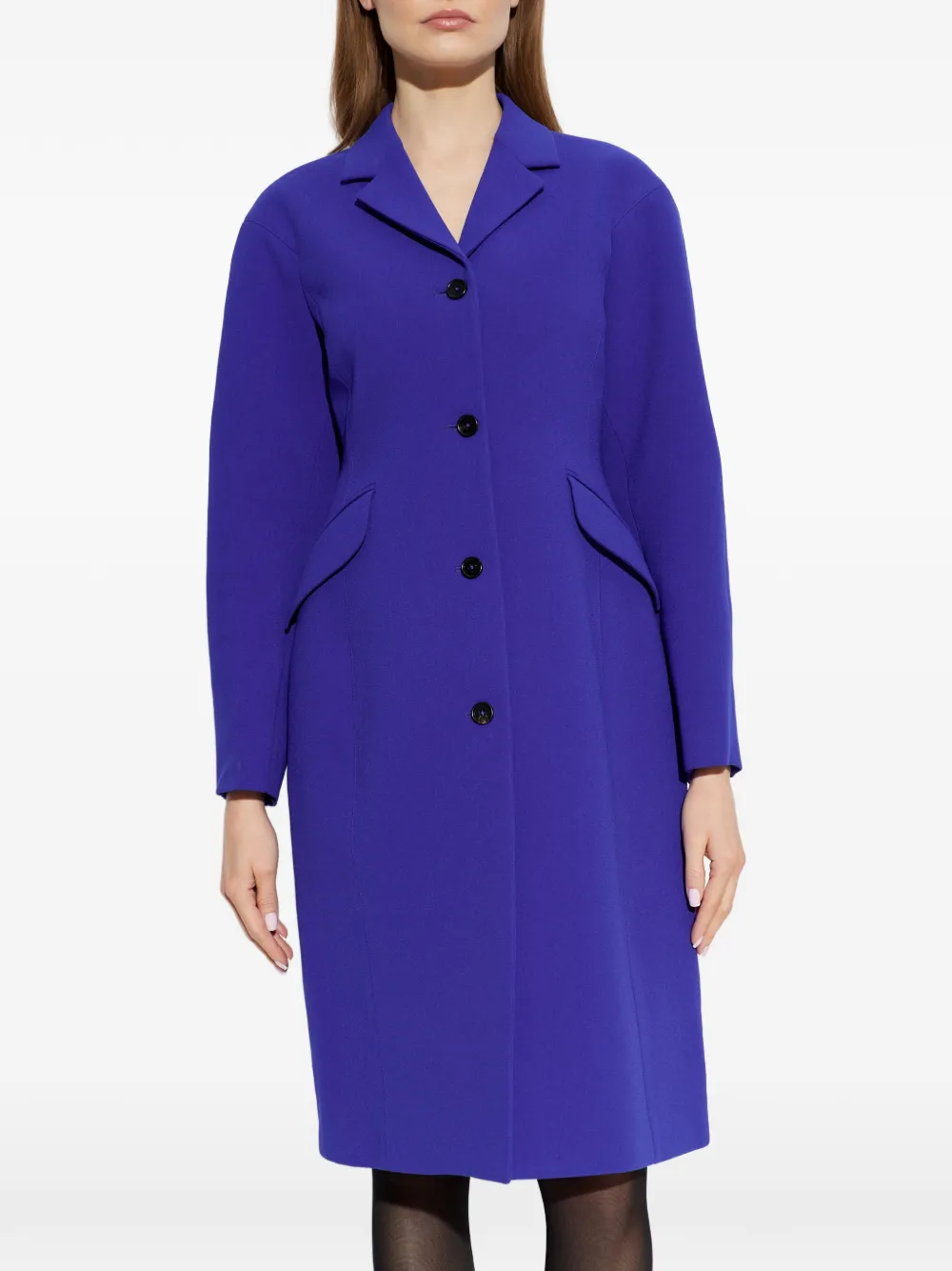  Jil Sander Button-up Felted Coat - Purple 