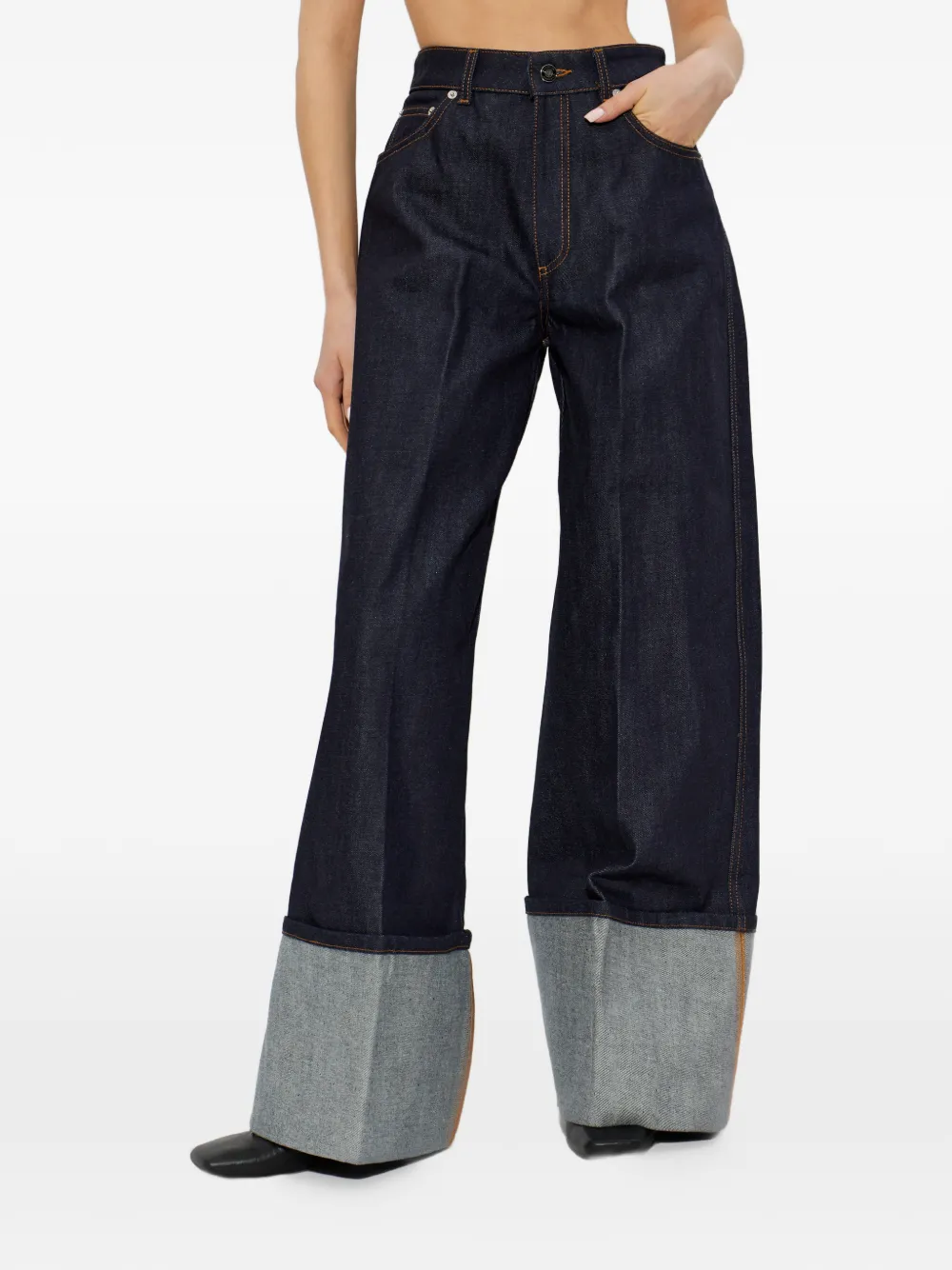 Givenchy Jeans met wijde pijpen en omgeslagen pijpen Blauw