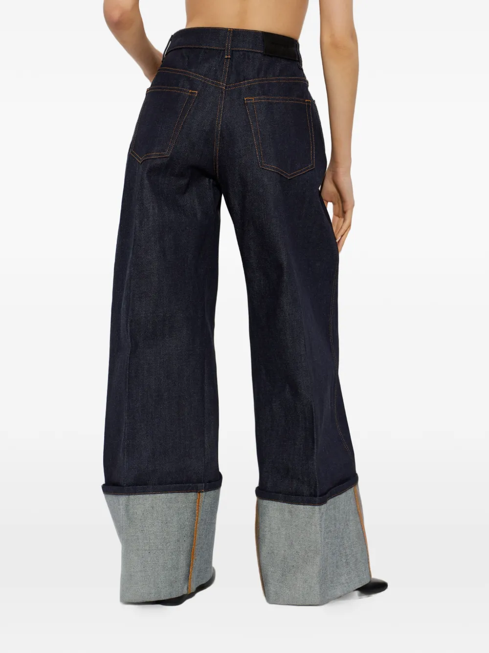 Givenchy Jeans met wijde pijpen en omgeslagen pijpen Blauw