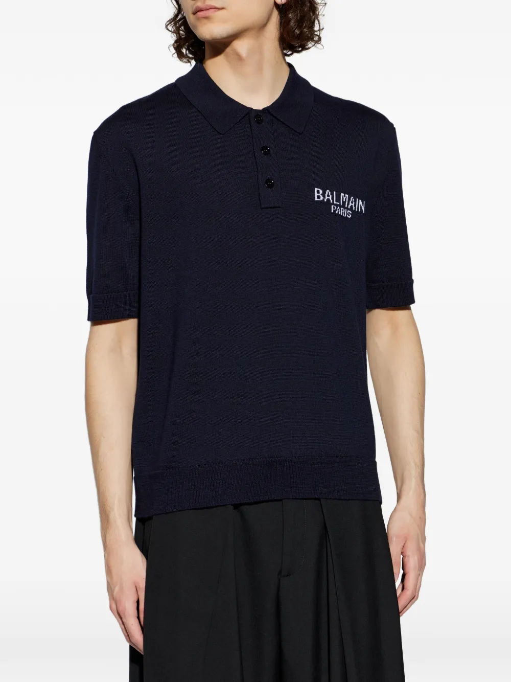Balmain Poloshirt met logodetail Blauw