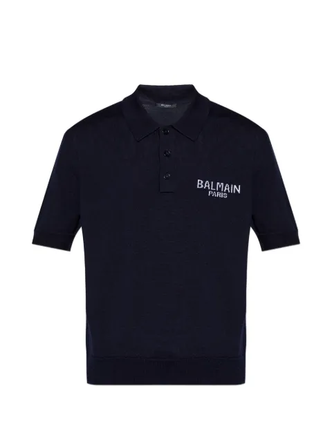 Balmain logo-detail polo T-shirt