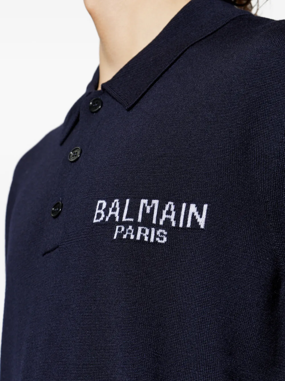 Balmain Poloshirt met logodetail Blauw