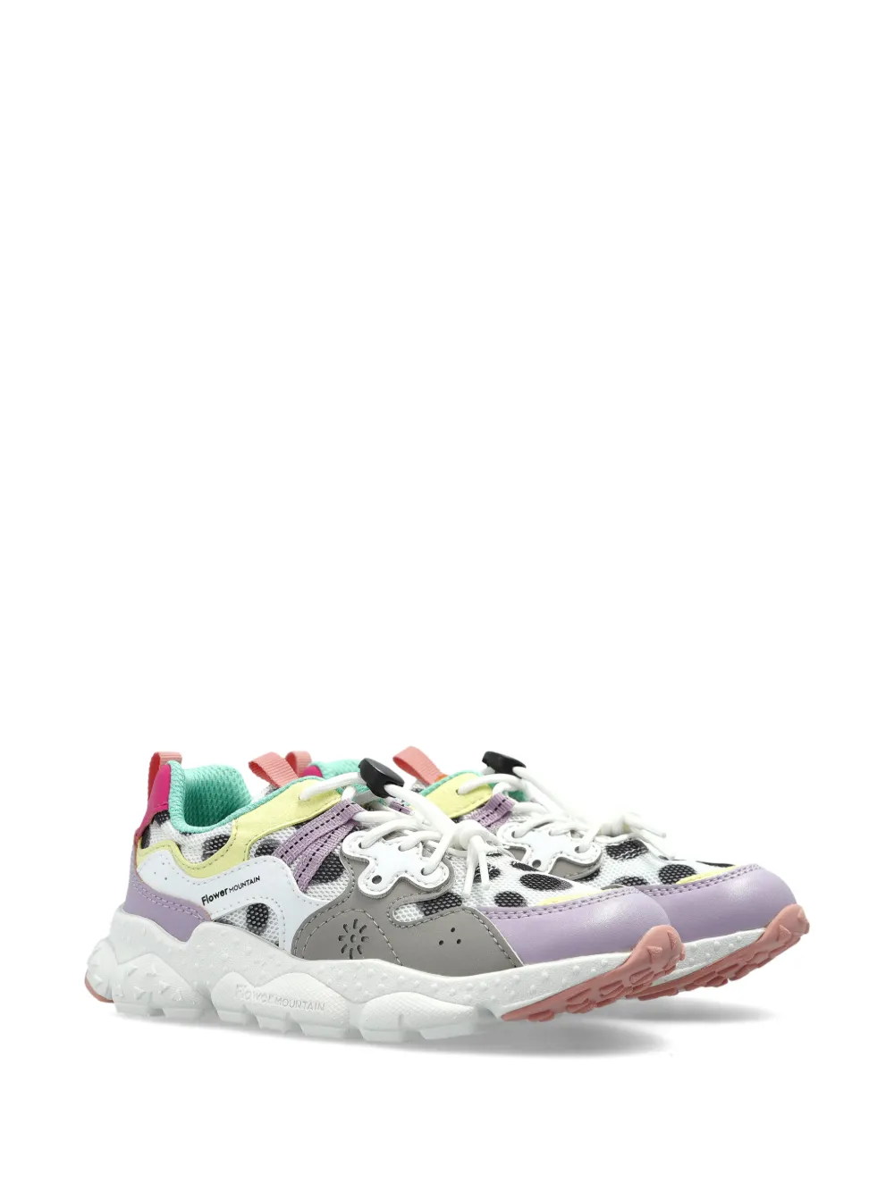 FLOWER MOUNTAIN KIDS Ya o 3 colour-block sneakers Wit