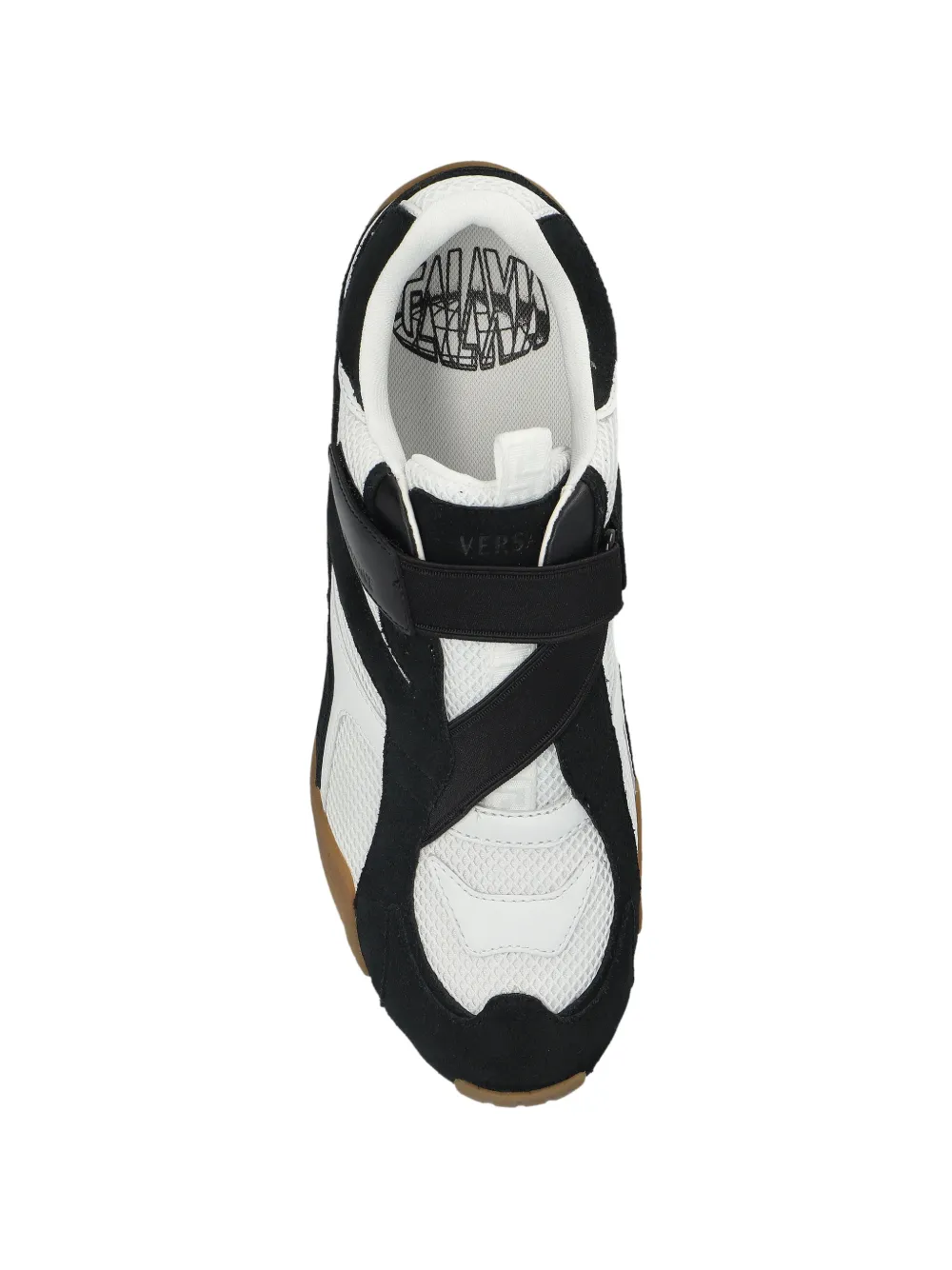 Versace Sneakers met bandje en vlakken Wit