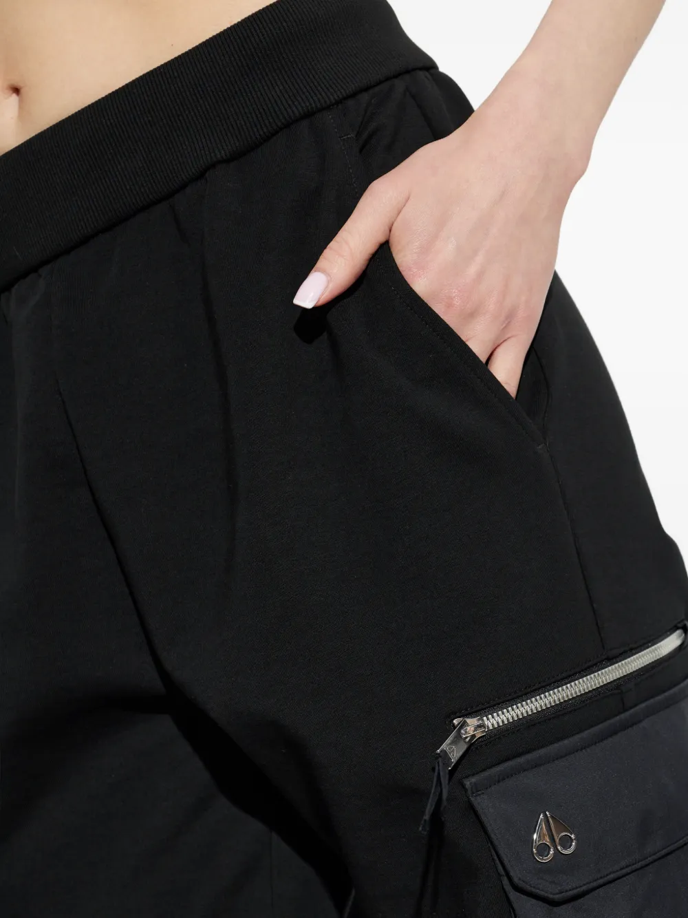 Moose Knuckles Mixed Media broek met cargo rits Zwart
