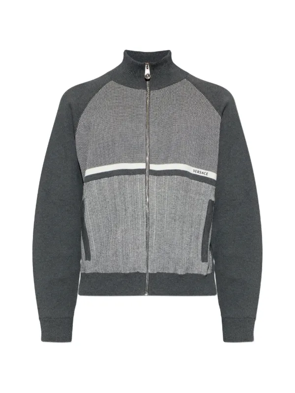 Versace zip-up Cardigan | Grey | FARFETCH TW