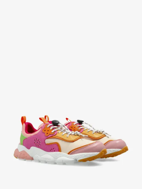 FLOWER MOUNTAIN KIDS flower-appliqué sneakers