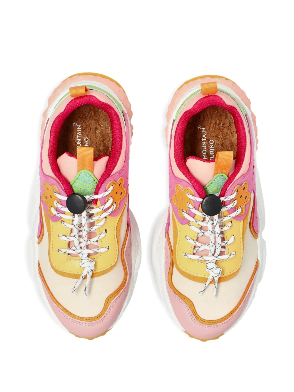 FLOWER MOUNTAIN KIDS flower-appliqué sneakers Roze