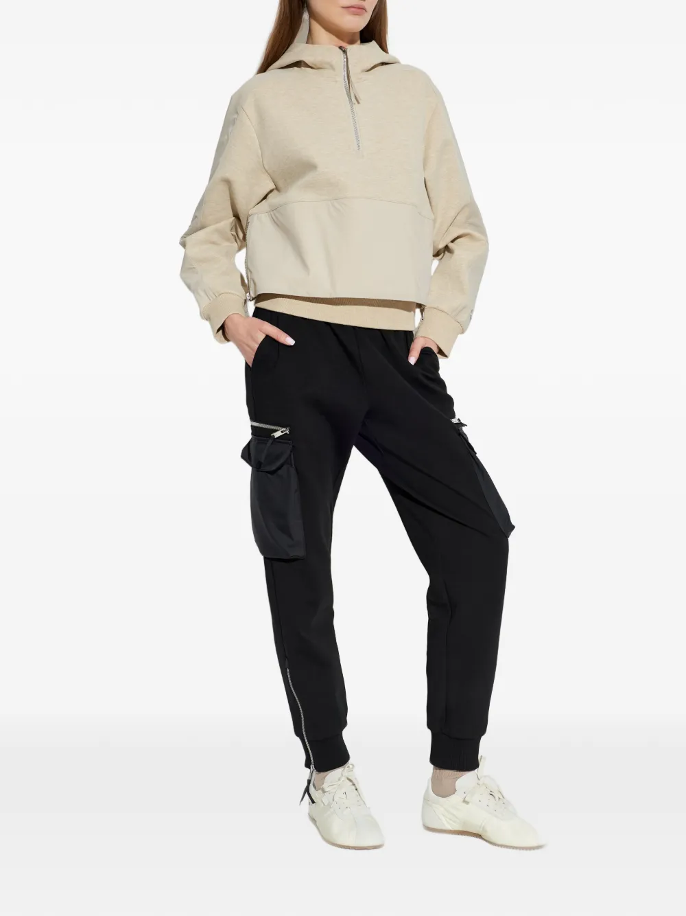  Moose Knuckles Half-zip Hoodie - Neutrals 