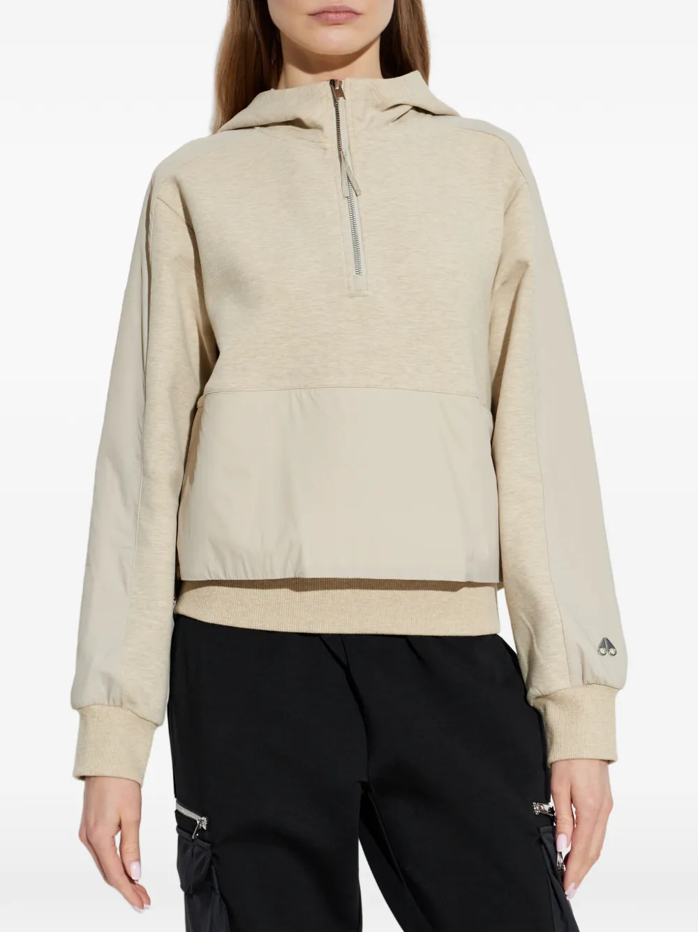  Moose Knuckles Half-zip Hoodie - Neutrals 