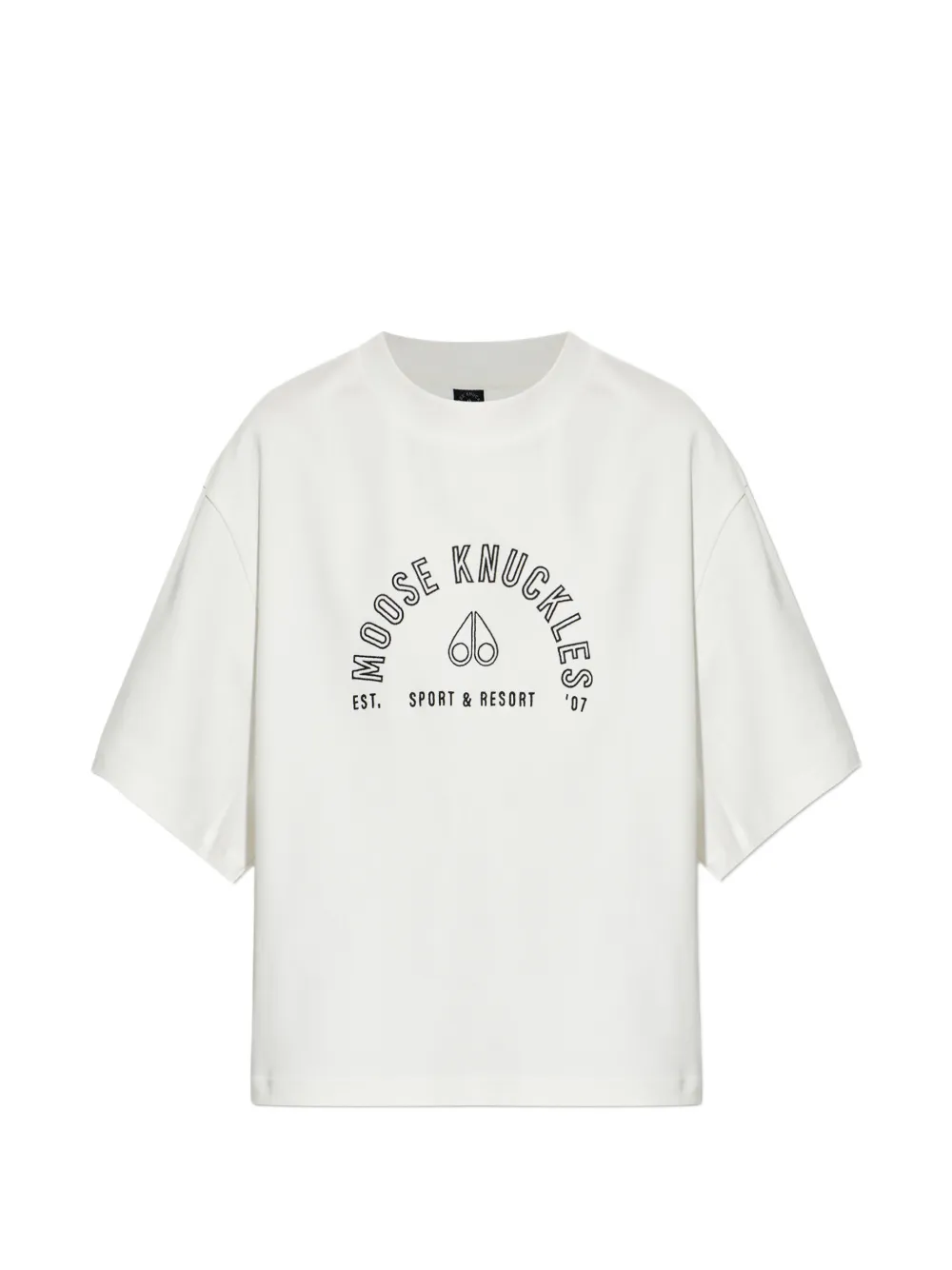 Moose Knuckles logo-print T-shirt - Bianco
