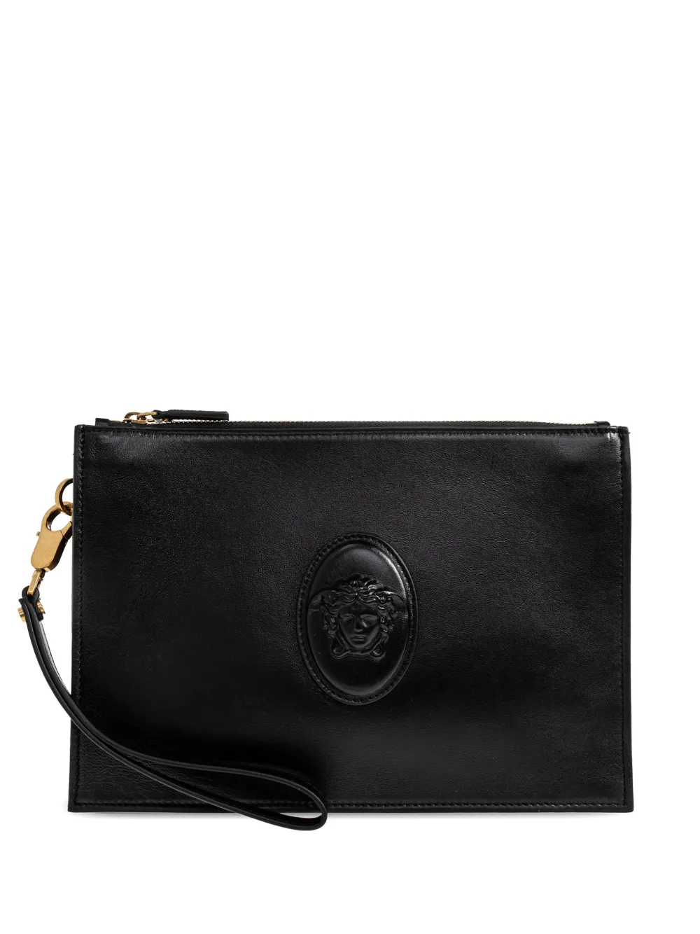Versace Lou leather clutch bag - Nero