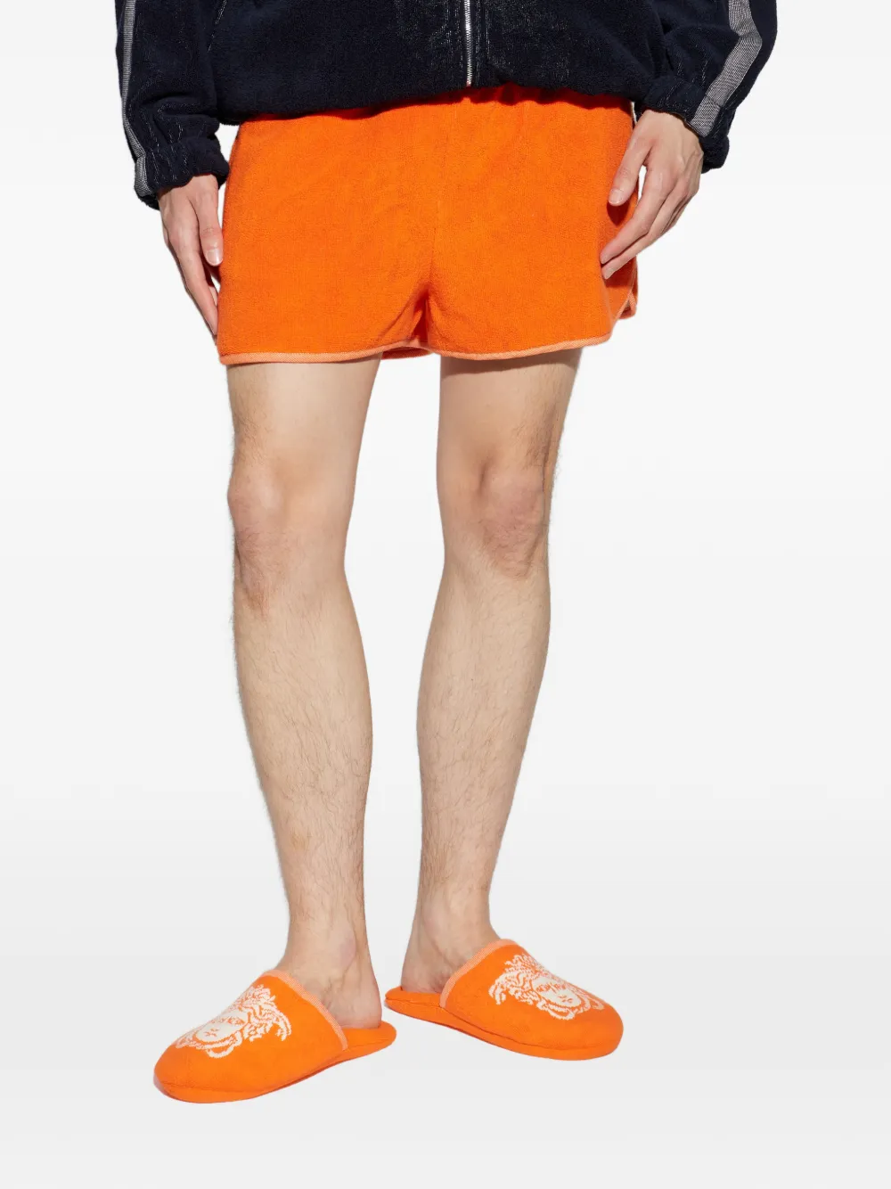 Versace Home Shorts met elastische afwerking Oranje