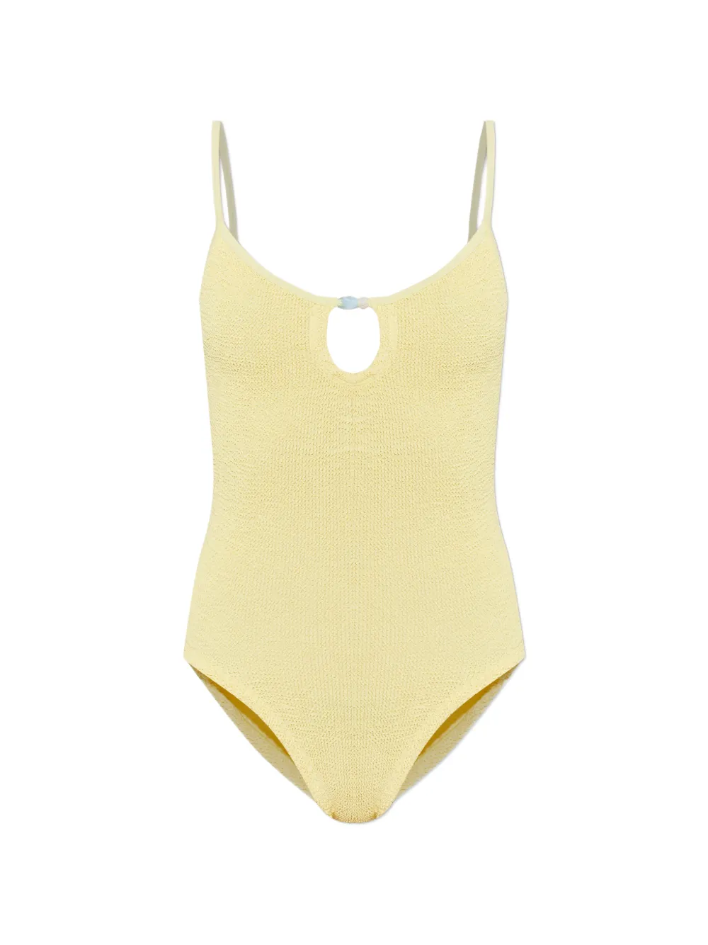 Hunza G Mia beaded crinkled swimsuit - Giallo