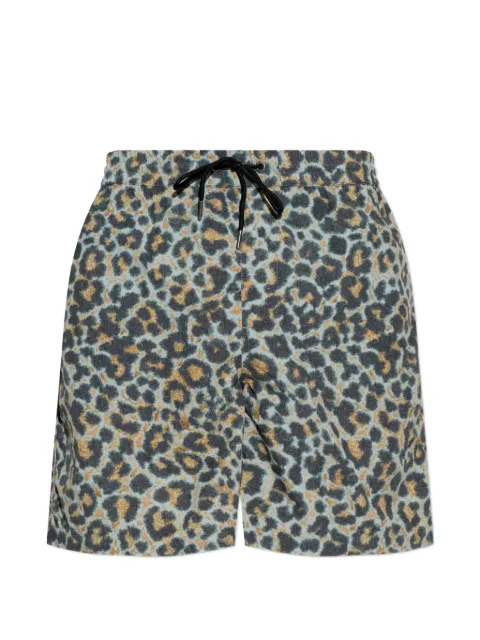 AllSaints Silesia leopard-print swim shorts