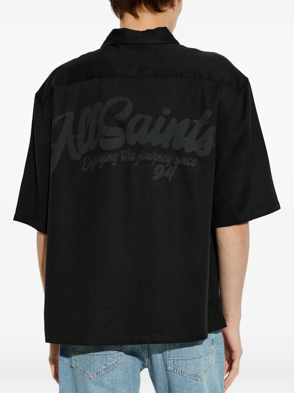 AllSaints Overhemd met logo Zwart