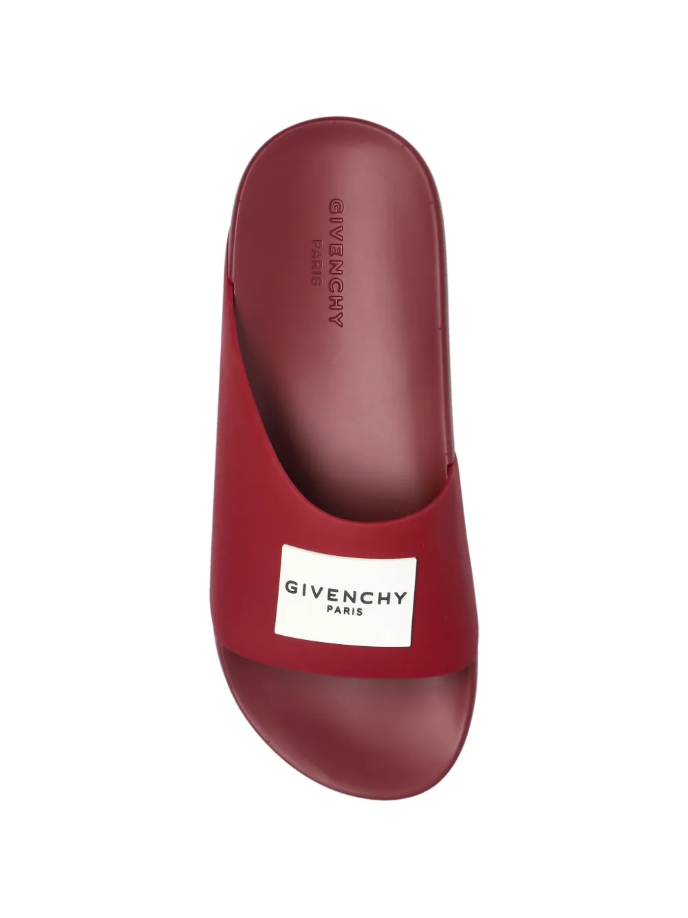 Givenchy Slippers met logopatch Rood