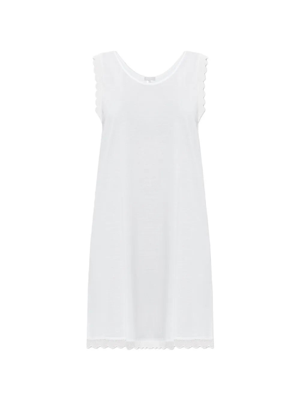 Hanro scalloped-trim nightdress - Bianco