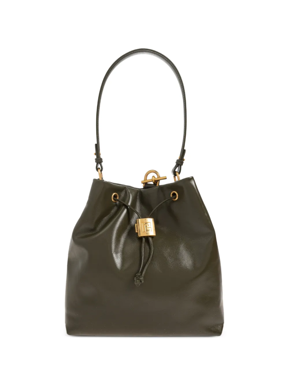 Balmain leather backpack - Verde