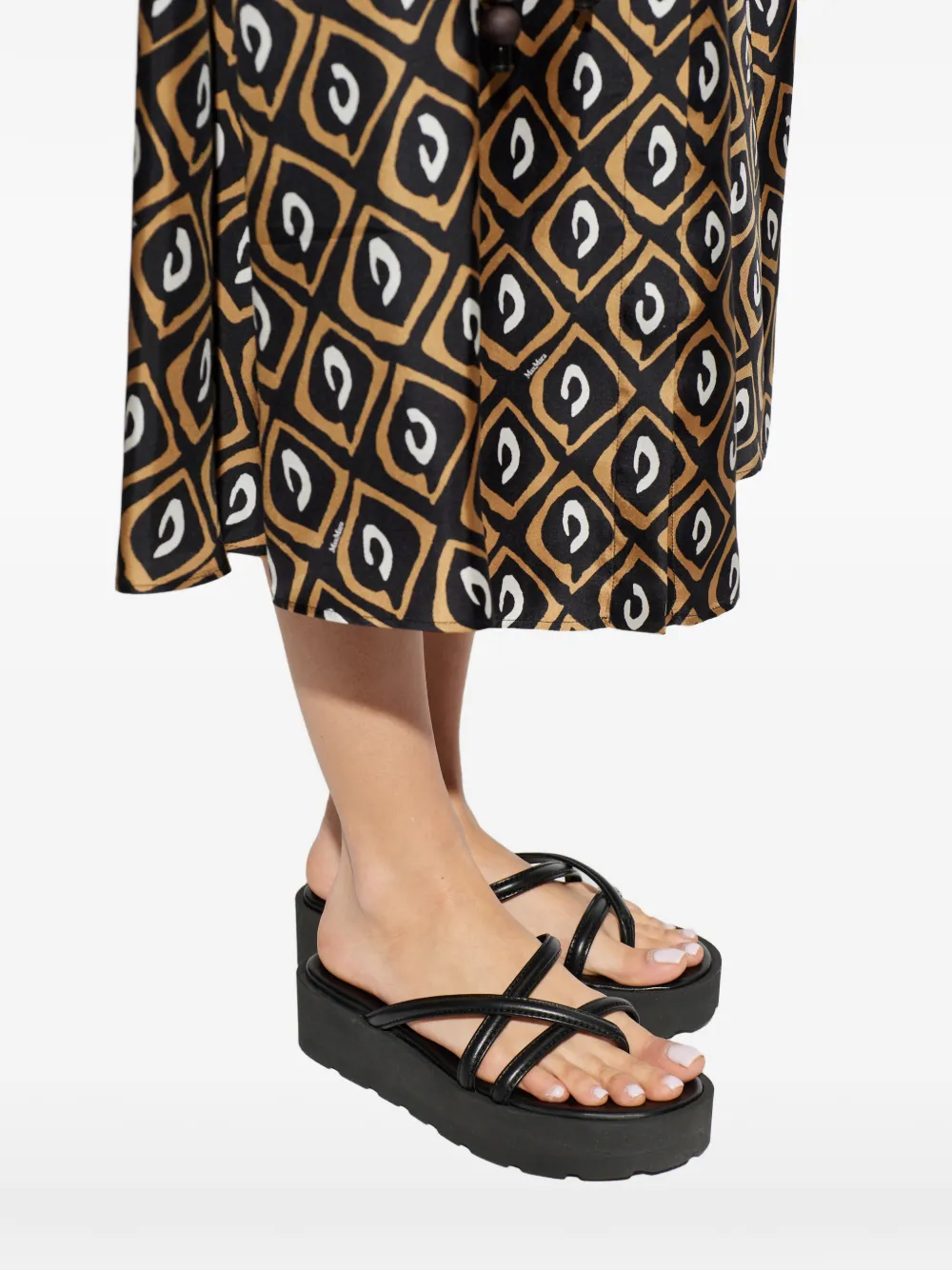 Gianvito Rossi platform strappy sandals Zwart