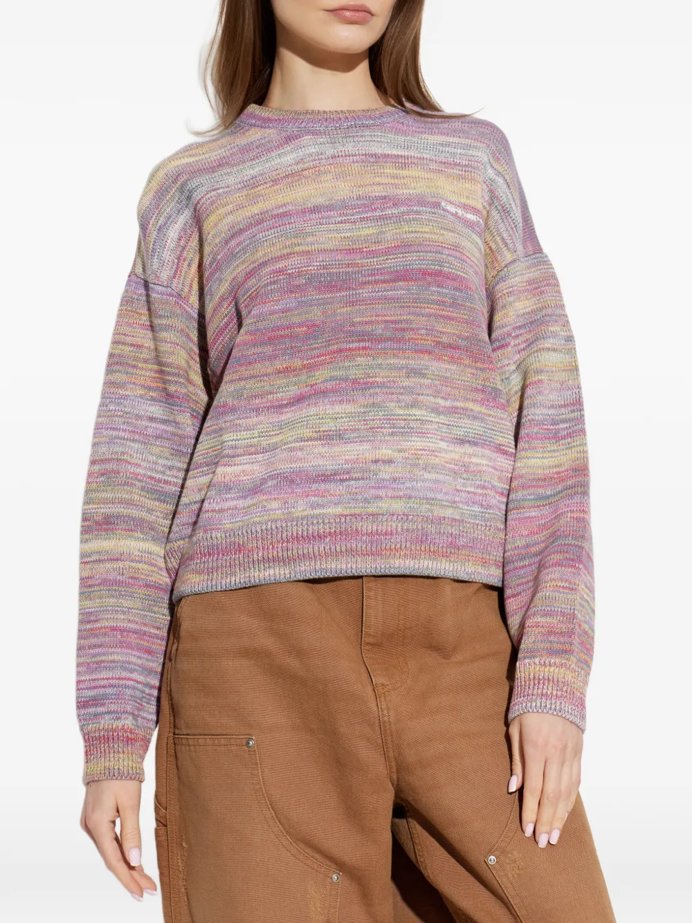  Carhartt Wip Pull En Maille Jacquard - Rose 