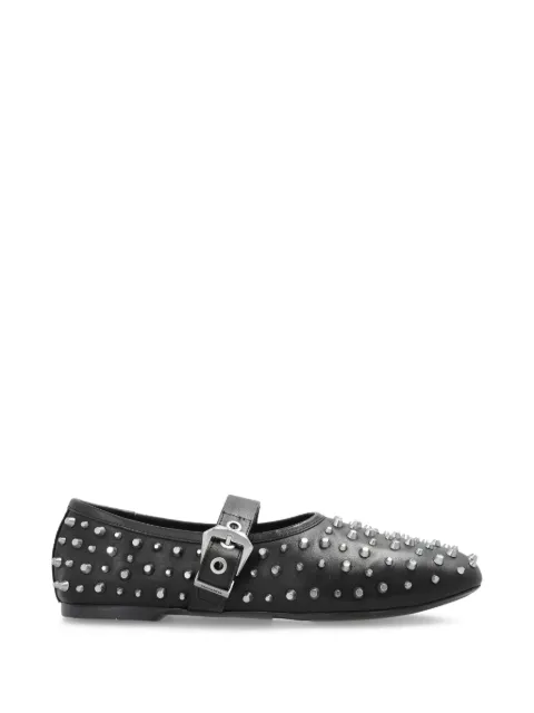 AllSaints studded buckle leather ballet flats