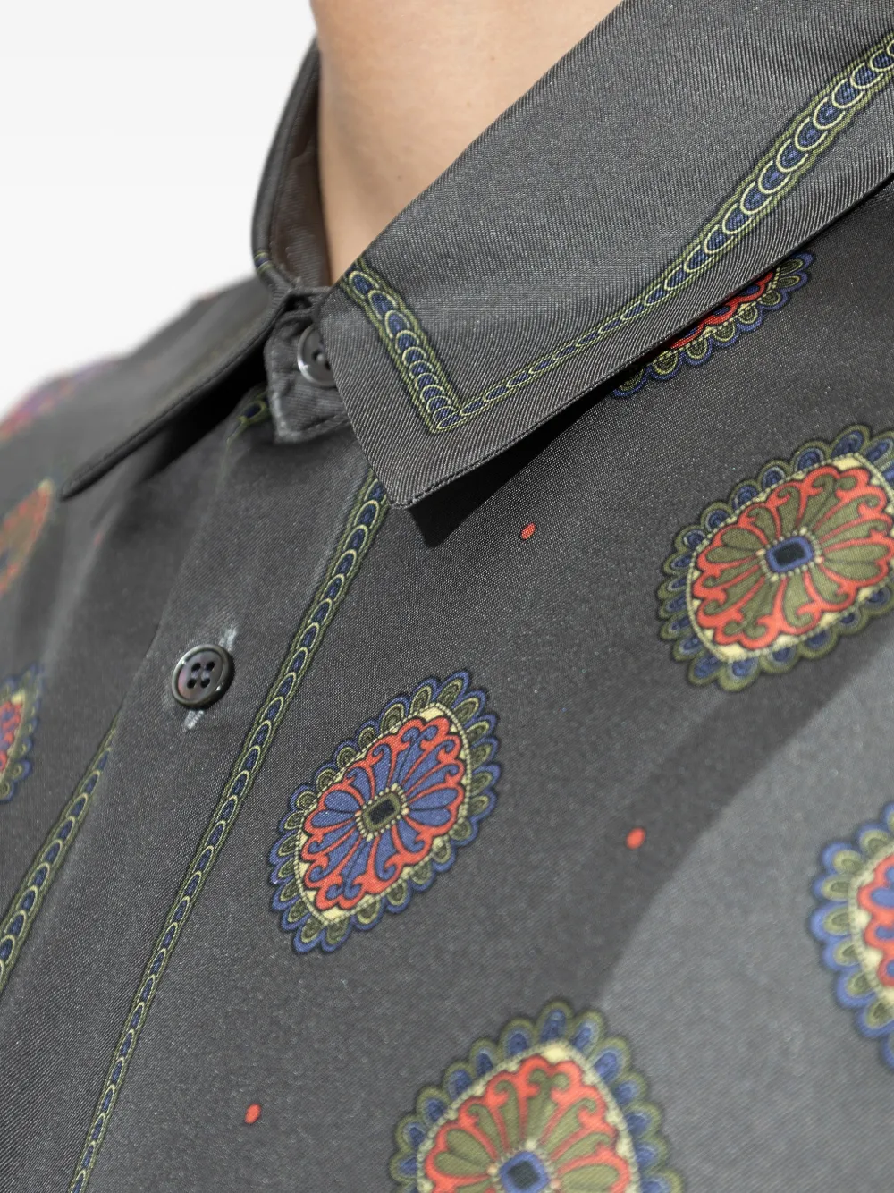 Versace Zijden overhemd Grijs