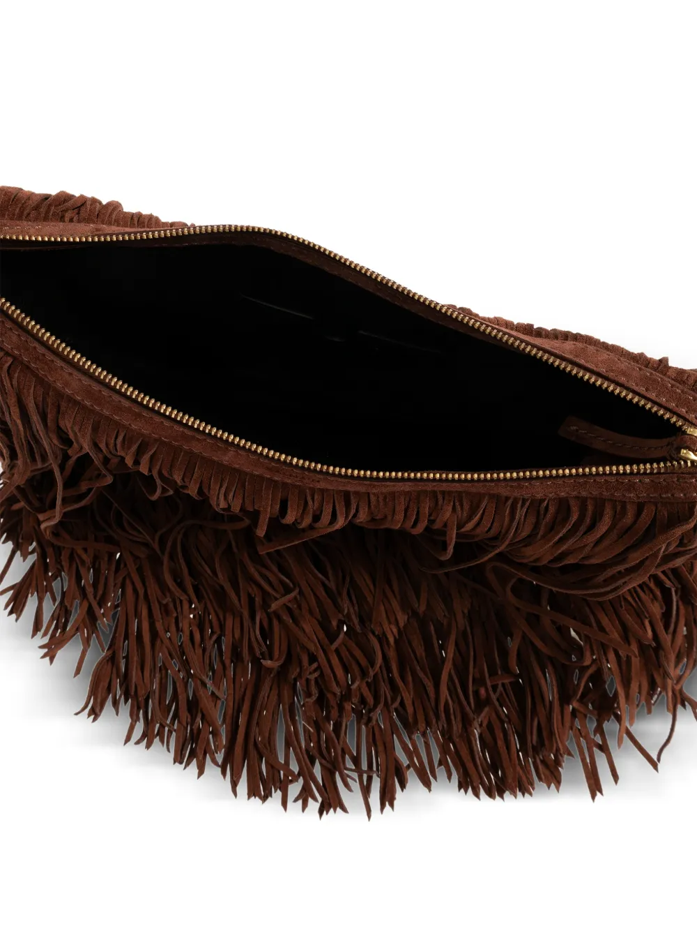 Balmain Ébène suède tas met franje Bruin