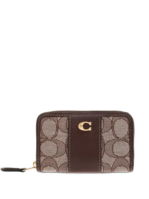 Coach logo-plaque wallet