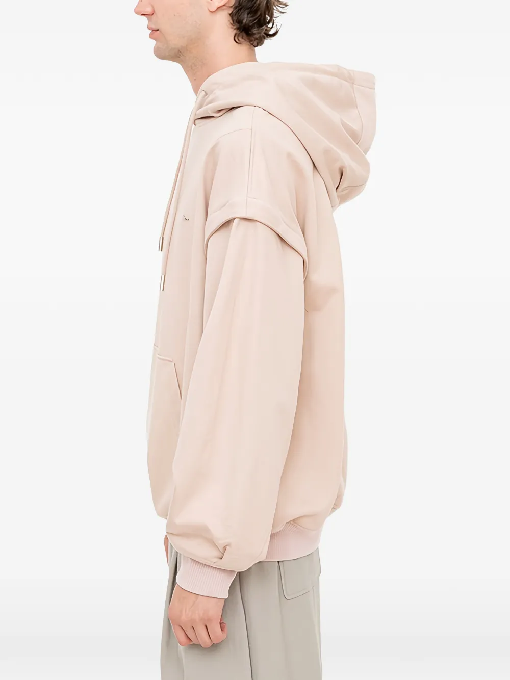 SONGZIO Gelaagde hoodie met borduurwerk Beige