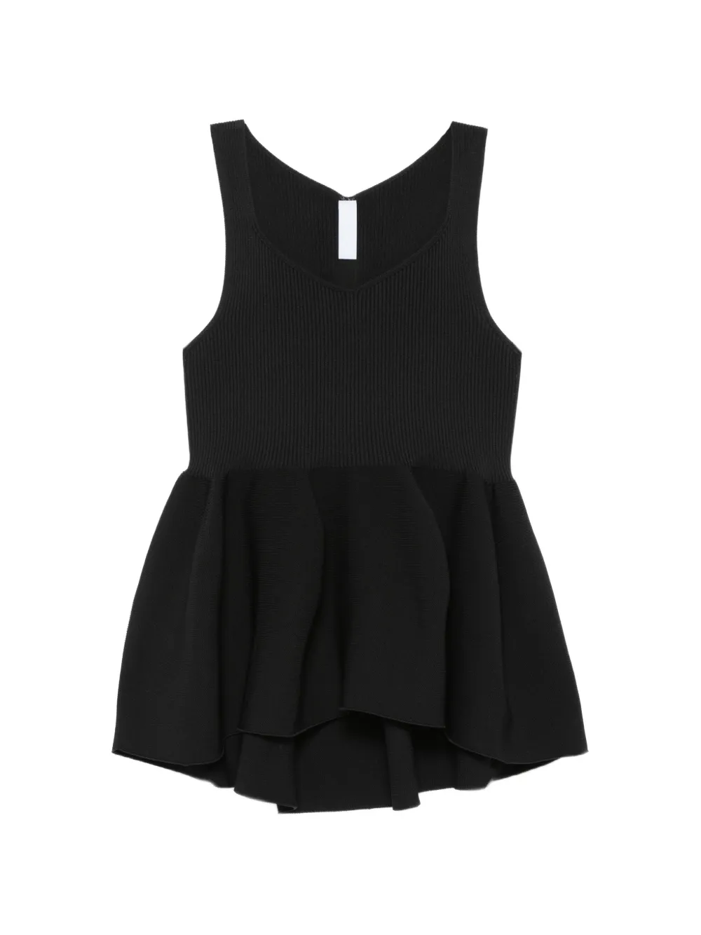 CFCL ribbed flared-hem top - Nero