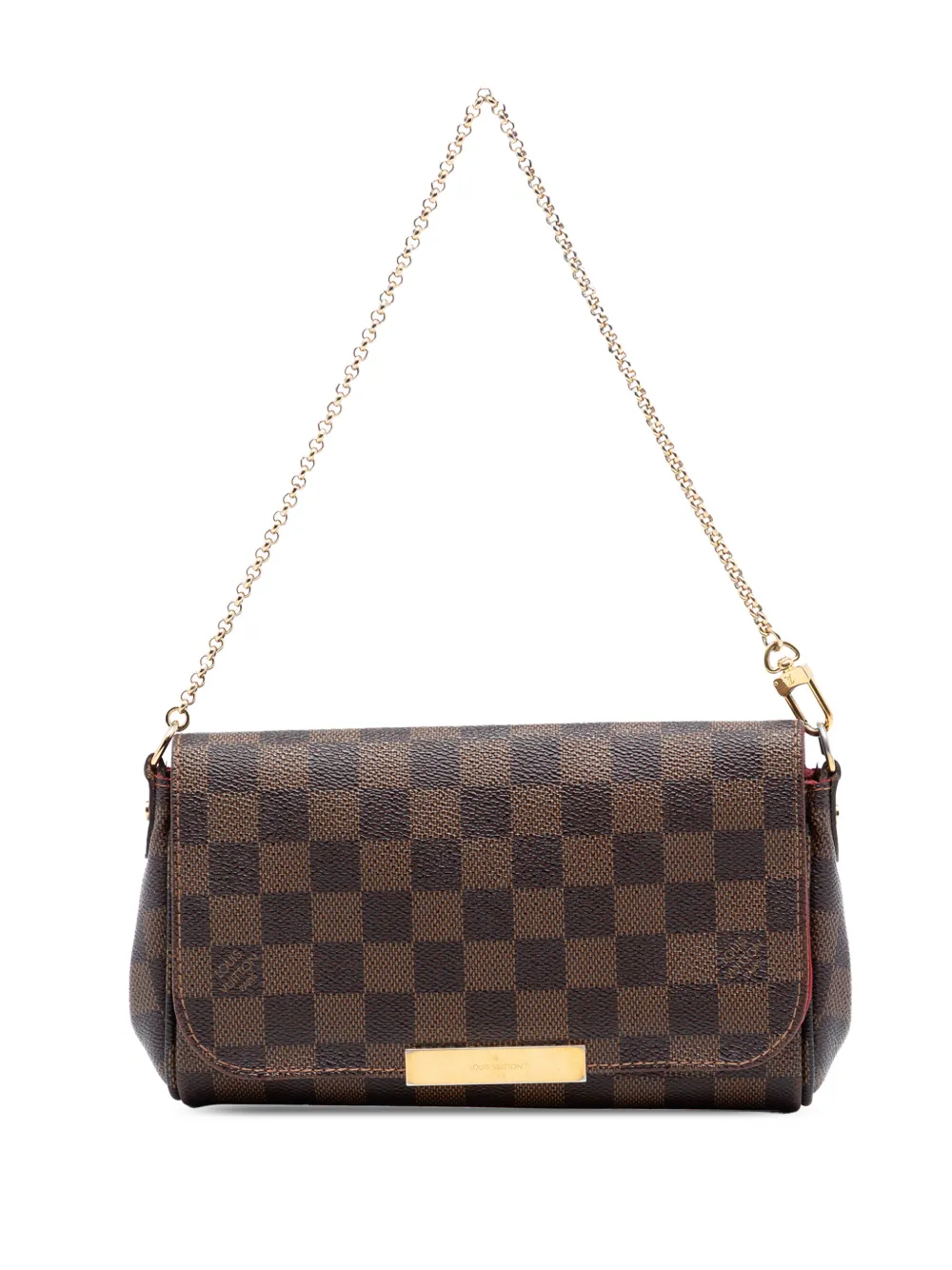 Louis Vuitton Pre-Owned 2015 Damier Ebene Favorite PM satchel - Marrone