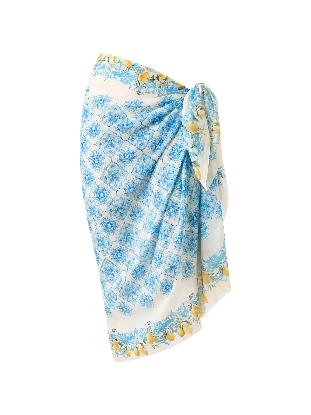 MC2 Saint Barth Tahiti wikkeldoek met tegelpatroon Beige